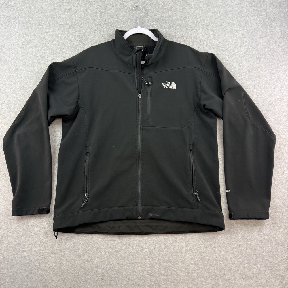 Men's The North Face Black Apex Bionic Softshell Jacket Size Large Winter *Flaw‎